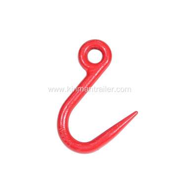 red paiting steel forged eye sickle grab hook